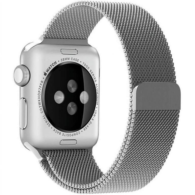 Apple watch 7000 series 38mm aluminum best sale case sport with white sport band