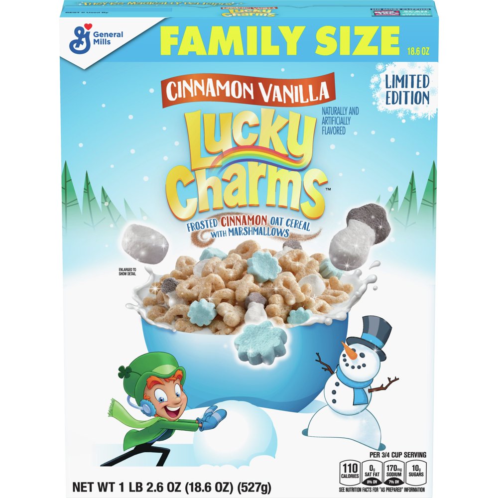 Cinnamon Vanilla Lucky Charms Cereal, 18.6oz