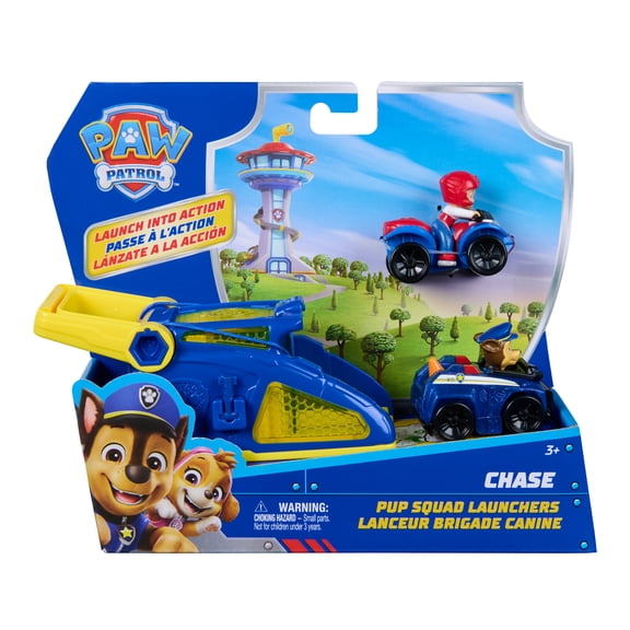 PAW Patrol Chase Pup Squad Launchers with Ryder Vehicle 2-Pack, Kids Toys for Boys and Girls Ages 3 and Up