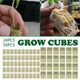 thumbnail image 1 of YOPTOP 50 Pcs Bouchons de Démarrage en Laine de Roche pour Cubes de Culture Hydroponiques en Laine de Roche Grodan Cubes en Laine de Roche, 20*27mm 50 Pcs, 1 of 8