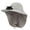 Gray, variant on Fishing Hats for Men,Solar-Powered Fan Full Face Coverage Adjustable Chin Strap UV Protection Cap Navy