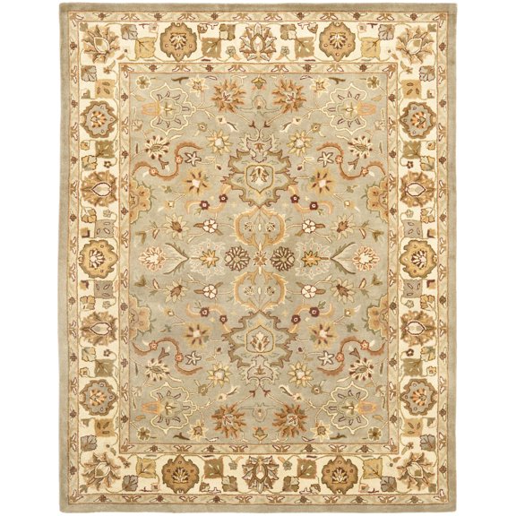 SAFAVIEH Heritage Bernard Traditional Wool Area Rug, Light Green/Beige, 11' x 17'