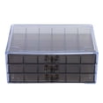 thumbnail image 1 of Caja de almacenamiento Ticfox para decoración de uñas 72 rejillas 3 capas Negro transparente, 1 of 13
