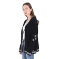 thumbnail image 3 of Chouyatou Women's Open Front Stars Embroideried Cable Knit Cardigans Button Down Sweater Outwear, 3 of 5