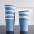 thumbnail image 5 of Disposble Party Paper Cups Tableware, Pastel Blue, Paper , 9oz., Pack of 20, 5 of 6