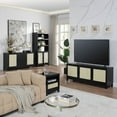 thumbnail image 2 of Sheridan 4-Piece Engineered Wood Bookcase TV Stand Sideboard End Table in Black, 2 of 7