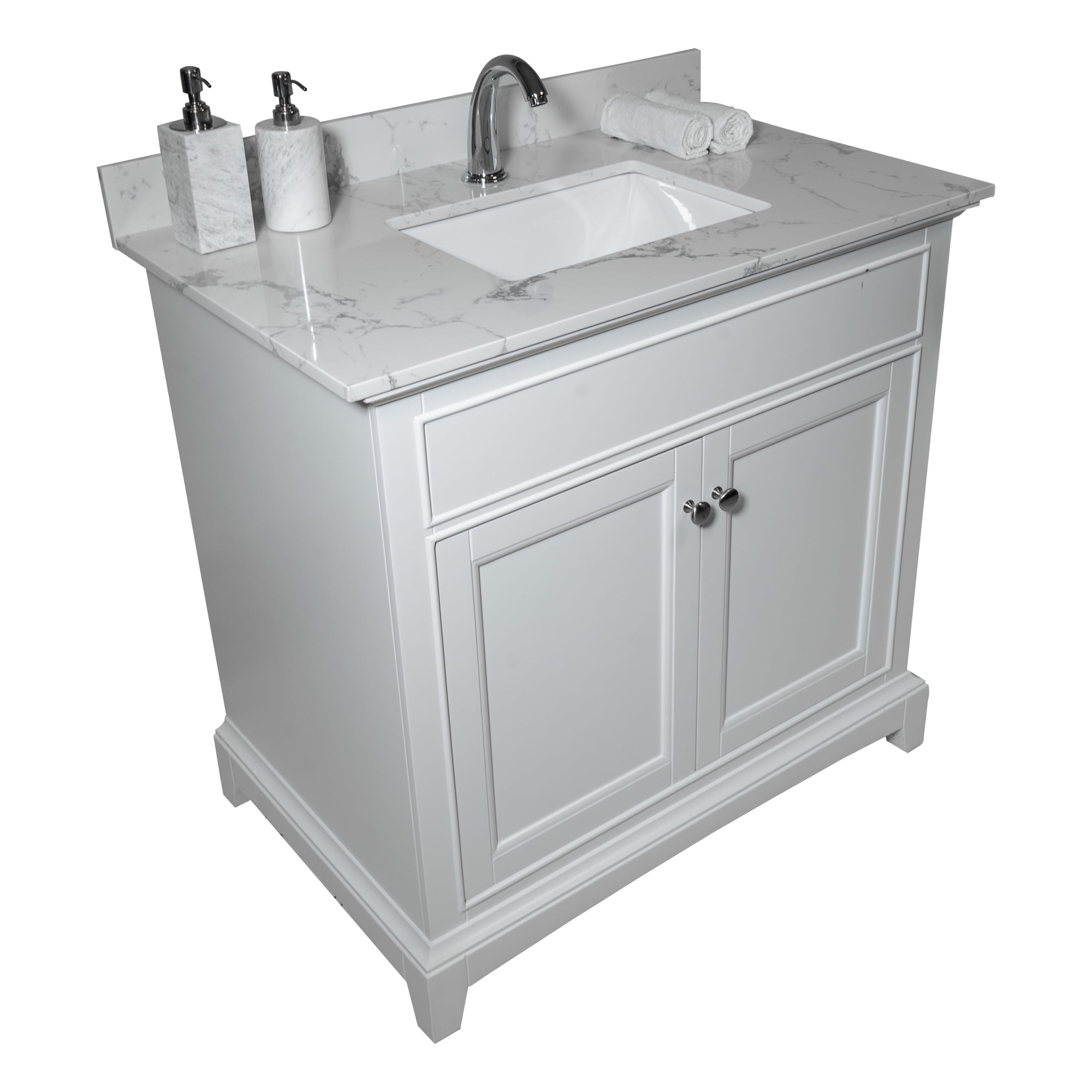 Montary 37inch bathroom vanity top stone carrara white new style tops ...