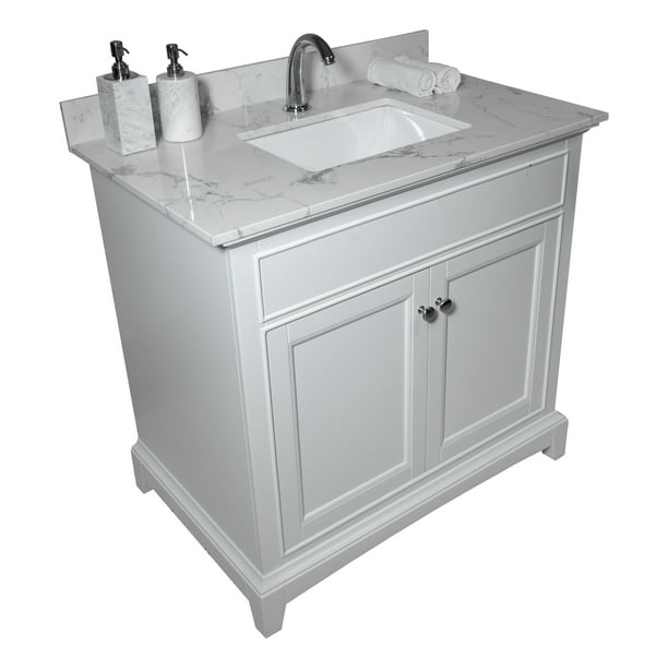 Eccomum Montary 37inch Bathroom Vanity, 33 X 22 Bathroom Vanity Top With Sink