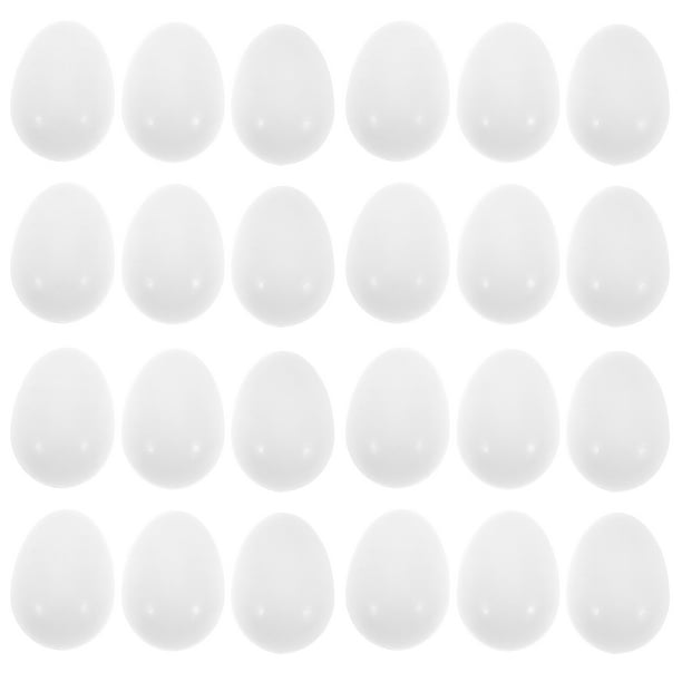 30 huevos de plástico sólido para loro, huevos de pájaro falsos para cría de palomas, sustitutos artificiales de huevos de paloma para la gestión del nido e incubación.