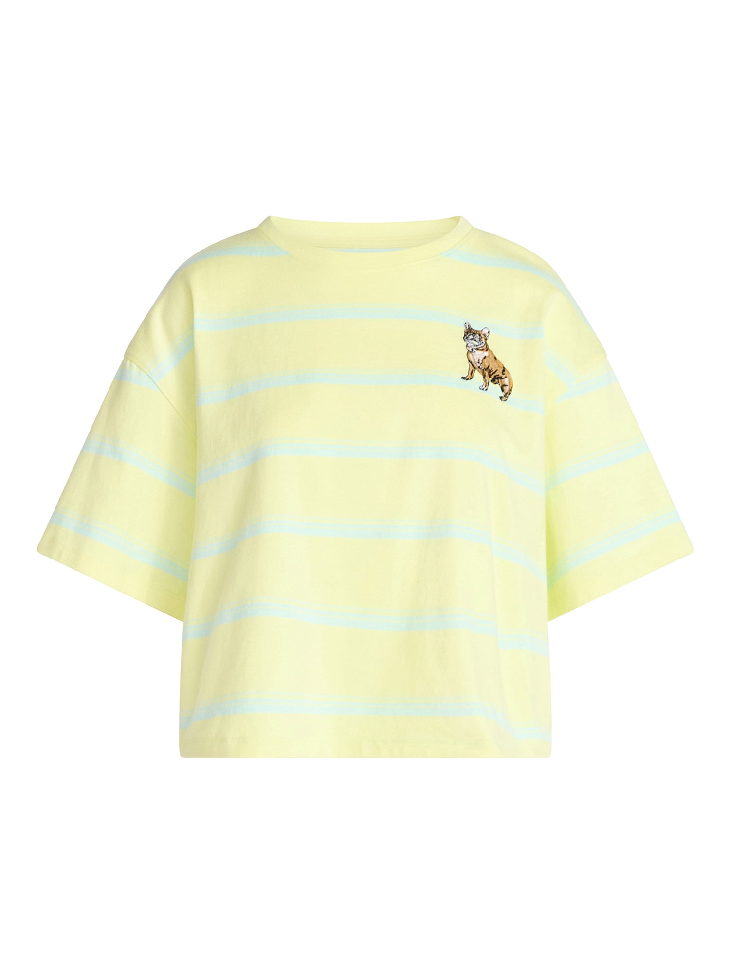 Scoop Women’s and Women's Plus Cotton Cropped Tee with Short Sleeves, Sizes XS-4X
