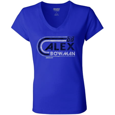 - Alex Bowman Hendrick Motorsports Team Collection Women's Retro V-Neck T-Shirt - Royal