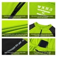 thumbnail image 3 of NFTIGB Men's Basic Riding Jerseys Full Zipper Long Sleeves Bike Shirt Reflective Strips Breathable Windbreaker Mountain Biking, Neon Green, Large (9.84 in / 25 cm), 3 of 8