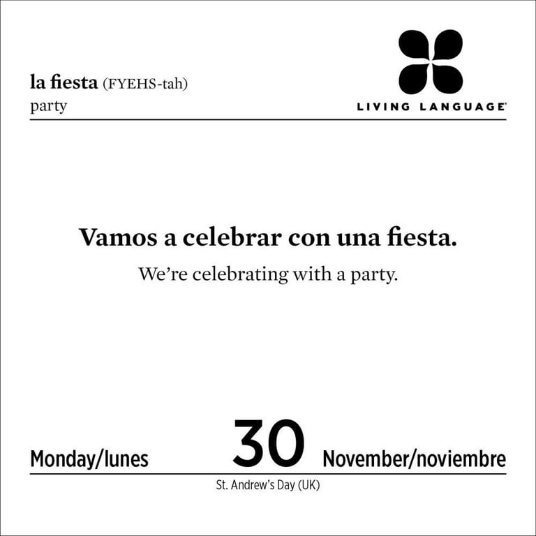 Living Language: Spanish 2020 Day-To-Day Calendar (Other) - Walmart.com