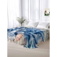 thumbnail image 5 of Blue Coral Coastal California King Size Flat Sheet, Wrinkleproof & Fadeproof Cooling Flat Bed Sheet Only, Summer Beach Vintage Nautical Starfish Breathable Soft Bedding Top Sheets 108 x 98 Inches, 5 of 8