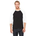thumbnail image 1 of Bella + Canvas Unisex 3/4-Sleeve Baseball T-Shirt, 1 of 1