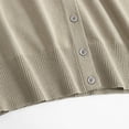 thumbnail image 6 of QASIEATN Sweaters for Graceful Women Fashion, Ladies' Solid Tone Buttoned Mercerized Cotton Loose Sweater with Cardigan Jacket, Womens Fall Tops, 6 of 8