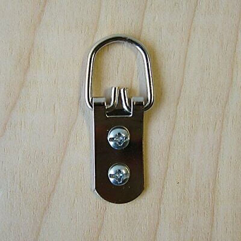 50 Extra Heavy Duty 2 Hole Wide Base D Ring Hangers By AMS with 100 Mounting Screws