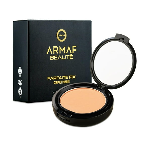 Armaf Beaut Parfaite Fix - Compact, Pressed Powder, Ultra Fine Powder, Blur Imperfections, 6 Shades To Choose | Burly Wood