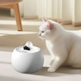 thumbnail image 3 of 1L Ceramic Spill Automatic Circulating Pet Drinking Bowl with Quiet No Wet Chin Design for Kitties, 3 of 4