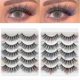 thumbnail image 2 of 26-27 3D Mink Eyelashes Colorful Mix Color Blue Red White False Eyelashes Fluffy Soft, 2 of 5