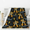 thumbnail image 1 of Warrior Print Throw Blankets All Season Ultra Soft Warm Robots Fleece Blanket, 1 of 9