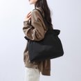 thumbnail image 3 of Bolso Hombro para Mujer Con Cordón Lateral Y Cincha para La Universidad (negro), 3 of 9
