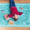 thumbnail image 3 of Junovo Luxury Fluffy Area Rugs Areary Rug for Bedroom Shaggy Rugs Area Carpet for Living Room Bedroom,4'x6',Light Blue, 3 of 7