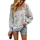 thumbnail image 1 of Camisa Suave, Blusa De Mujer Tela Suave Con Estampado Floral De Encaje Empalmado Transpirable Para Fiesta Para Citas ANGGREK Otros, 1 of 8