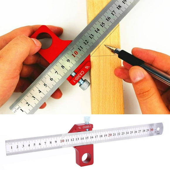 Woodworking Ruler Woodworking Scriber Measuring Tool Square Ruler Height Ruler CX300-1 Woodworking Square Ruler / Scriber Hardware Measuring Tool For Height / Angle