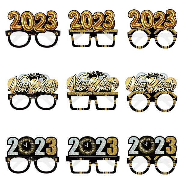Etereauty New Glasses 2023 Years Eve Year Party Happy Eyeglasses Props