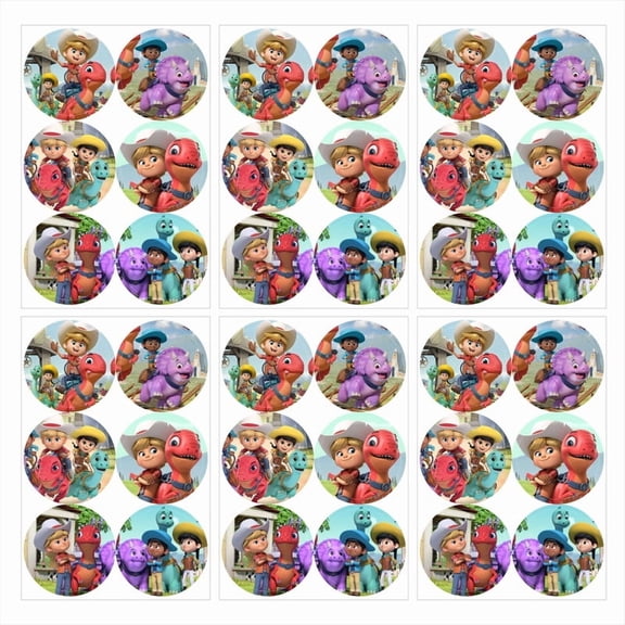 Clifford the Big Red Dog Stickers Party Favors Labels Birthday Thank You Themed Round Circle Baby Shower 60pcs