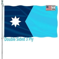 New Minnesota Flag 3x5 Double Sided Outdoor State Flags Heavy Duty 3 Ply with Durable Canvas Header and Brass Grommets Vivid Colors