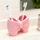 thumbnail image 4 of Cute Bow Shaped Toothbrush Pen Double Compartment Plastic Storage Box Suitable For Bathroom Vanity And Office Desk Adorable Bow Decoration Cantoothbrushes Tooth, 4 of 9