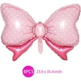 thumbnail image 2 of 8Pack Gender Reveal Party Balloons, 4Pcs Pink Bow Foil Balloons 4Pcs Foil Baseball Balloons for Baseball or Bows Gender Reveal Party Decorations Supplies, 2 of 3