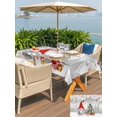 thumbnail image 4 of Outdoor Tablecloth with Umbrella Hole and Zipper, Grey Red Christmas Rectangle Table Cloth 54x80 Inch Waterproof Tablecloth, Snowflake Gnomes Xmas Tree Winter Gifts Picnic Table Cover for Patio, 4 of 7