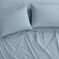 thumbnail image 4 of Brooklyn Loom Classic Cotton 200 Thread Count Solid Percale 100% Cotton Deep Pocket Sky Blue 3-Piece Twin XL, All Season, Adult Size, OEKO-TEX Certified, 4 of 10