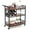 Brown, variant on Topbuy 3-Tier Bar Cart on Wheels Rolling Serving with Drinks Rack and Glass Holder Industrial Beverage Storage Cart for Kitchen Dining Room Brown