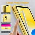 thumbnail image 5 of JETech Matte Case for iPad (A16) 11th/10th Generation (2025/2022) with Pencil Holder, Frosted Translucent Back Slim Stand Protective Tablet Cover (Yellow), 5 of 7