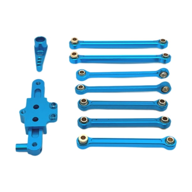 Juego de dirección de coche RC de repuesto de metal profesional para Wltoys 1:12 RC Car Crawler azul
