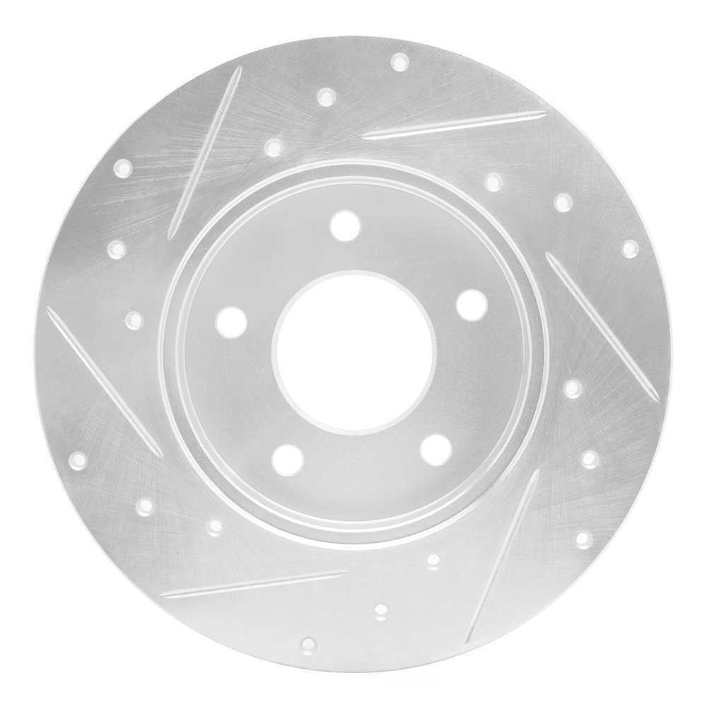 Dynamic Friction Company 631-52010R DFC Brake Rotor - Drilled And Slotted - Silver