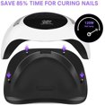 thumbnail image 5 of Lámpara de uñas 120w, lámpara de uñas LED ultravioleta, esmalte de uñas de gel, secadora de uñas, esmalte de uñas de gel con 4 Ajustes de cronómetro, lámpara de gel solidificada portátil más rápida, 5 of 5