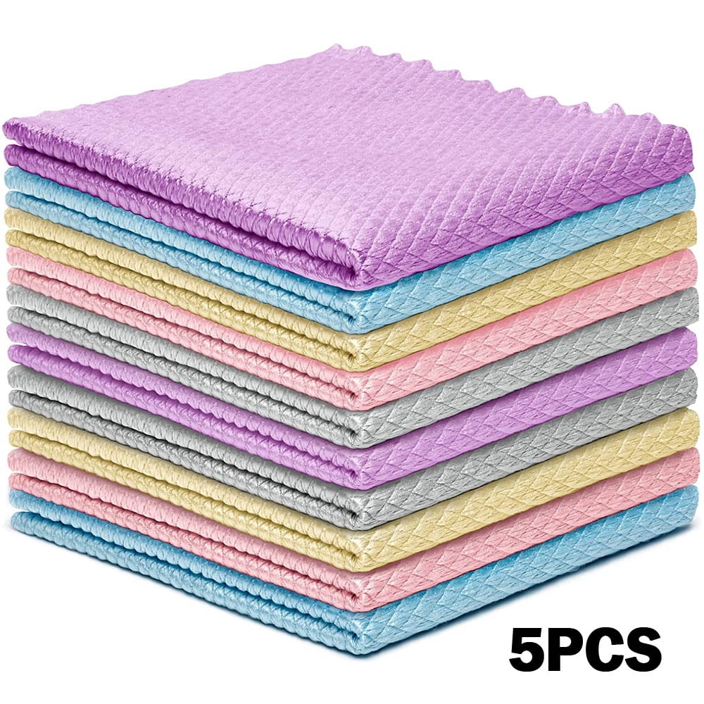 Microfiber Cleaning Cloths, 5PCSMultiPurpose Cleaning Cloth