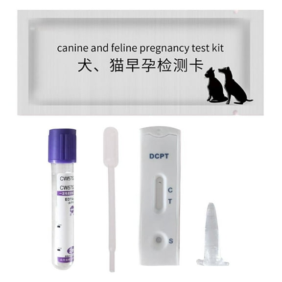 Dog Pregnancy Test Kit, for Pet Owners, Easy-to-Use with Two Methods, Accurate Results in 15 Minutes,Ideal for Pet Care.