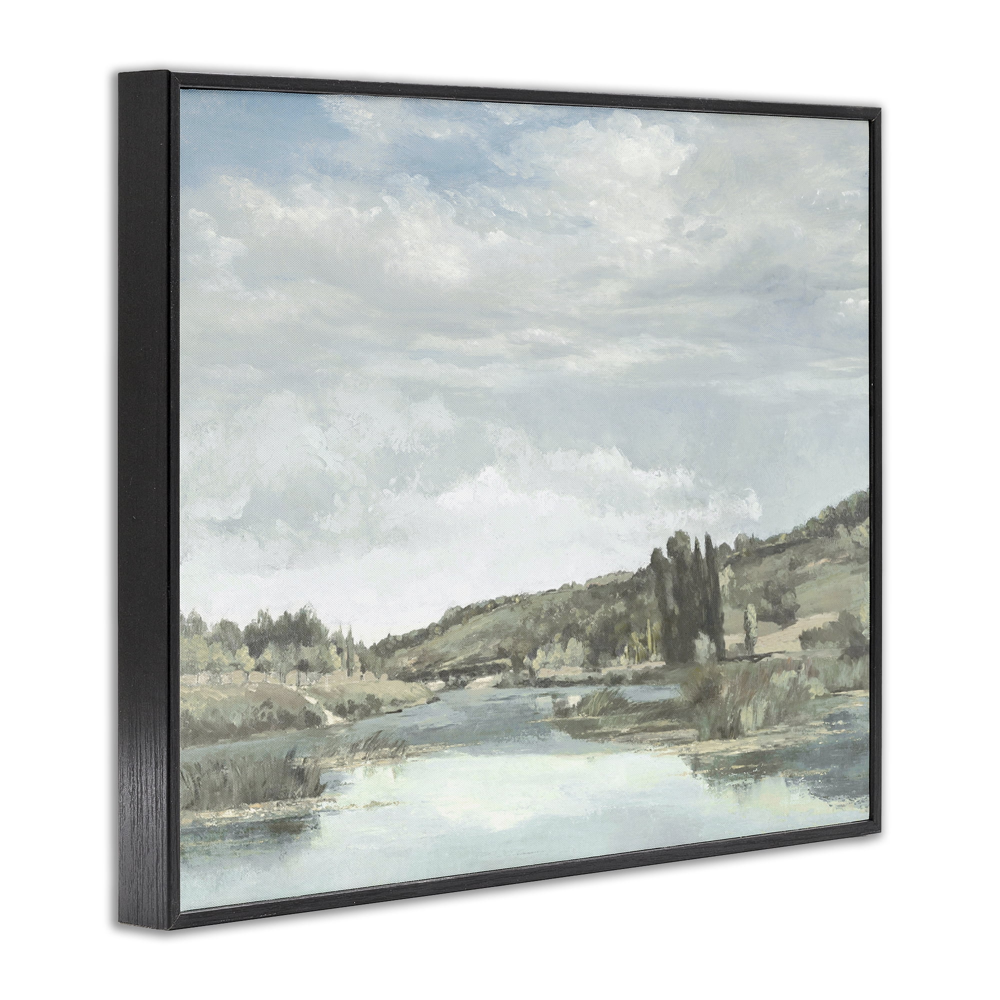 Stupell Industries On The Water Landscape Black Framed Giclee Art, design by Christy McKee