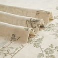 thumbnail image 5 of CURTAINKING Floral Linen Blend Curtains Light Filtering 96 Inch Window Curtains for Living Room Bedroom Farmhouse Vintage Window Treatment Rod Pocket Green, 5 of 11