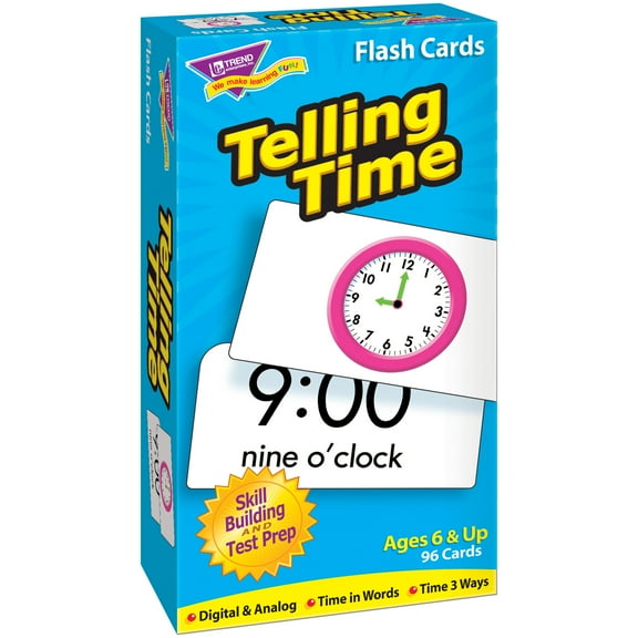 TREND Telling Time Skill Drill Flash Cards