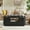 Black Coffee Table-1, variant on 27.6" Coffee Table with Foldable Top & Casters,Modern Multi-Tier Storage Design Functions as Side Table,Versatile Living Room Accent Table with Wheels,White