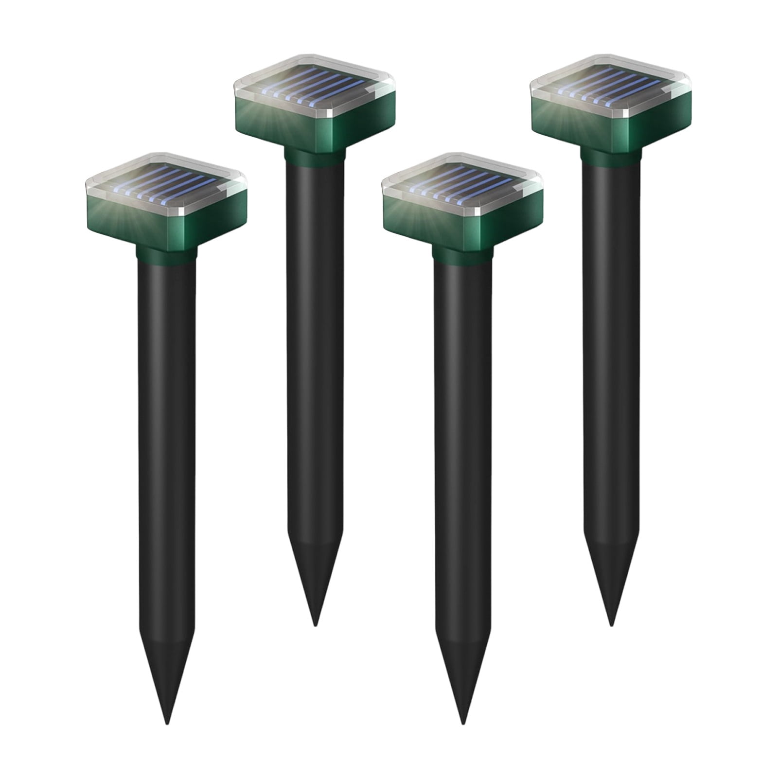 6 Pack Mole Repellent Solar Powered Outdoor,Gopher Repellent Ultrasonic Mole Repellent Stakes Waterproof Sonic Mole Spikes