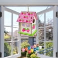 thumbnail image 4 of DOLITY 3x DIY Bird House Unpainted Build Paint Hanging Wooden Birdhouse Set, 4 of 5