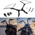 thumbnail image 4 of Espejos Retrovisores Laterales Universales Negros Para Motocicleta Compatibles Con Honda Kawasaki Suzuki Harley Bolt (Negro-Harley), 4 of 5
